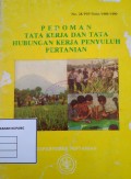 Pedoman Tata Kerja & Tata Hubugan Kerja Penyuluh Pertanian